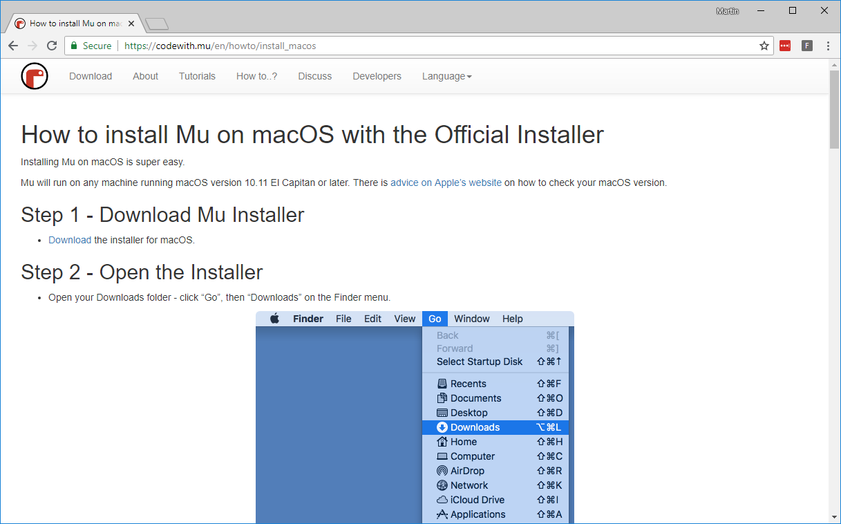 mu macos install instructions