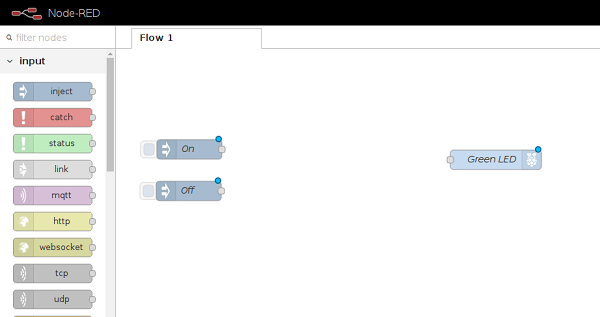 Create two inject nodes