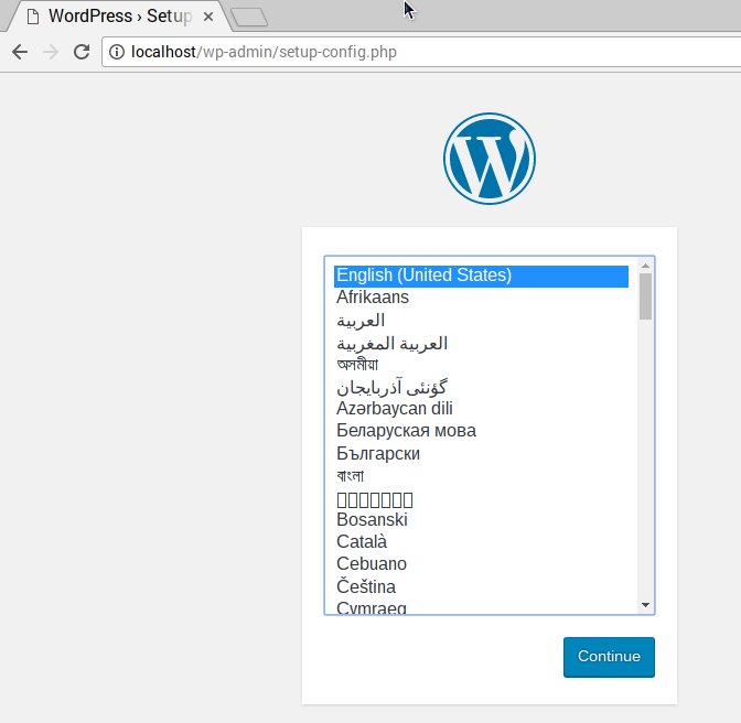 WordPress select language