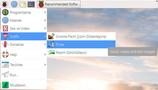 pinta menüsü