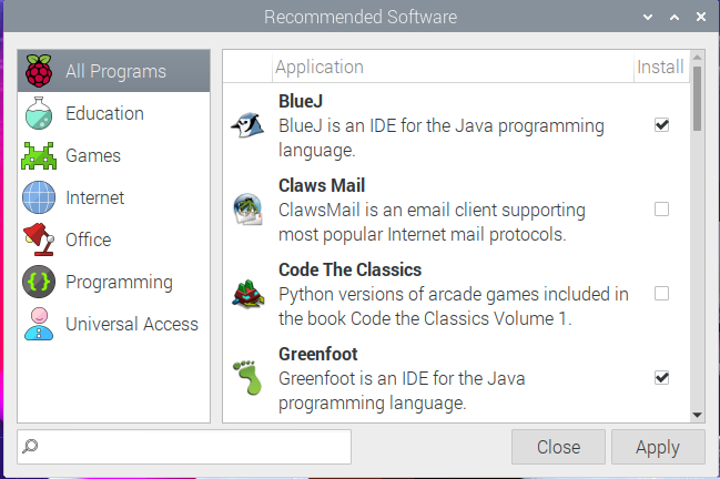 Raspberry Pi Programming Software Ui recommended software