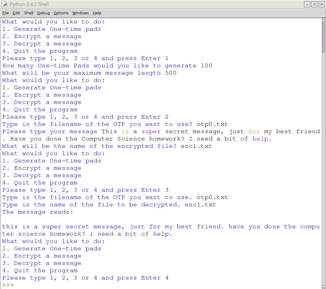script output